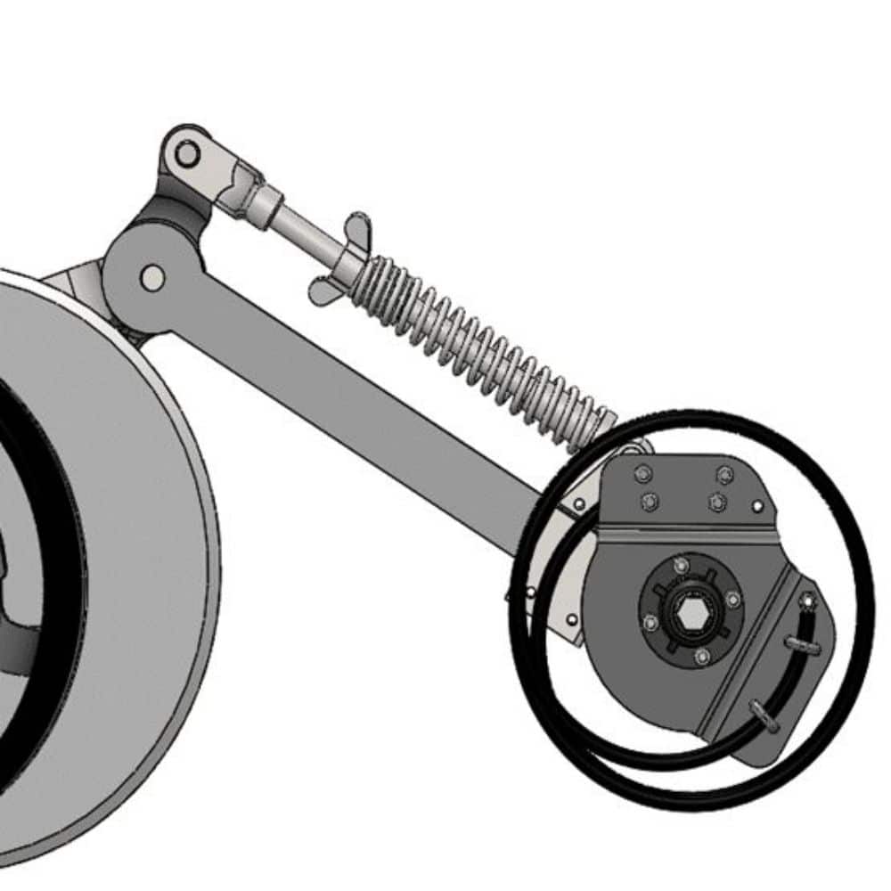 Side view of Single Disc closing wheel